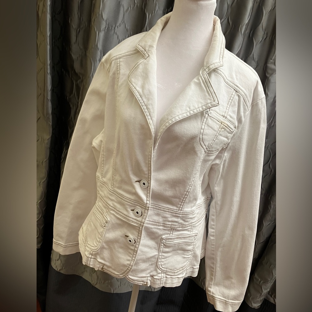 Riders Copper White Denim Jacket